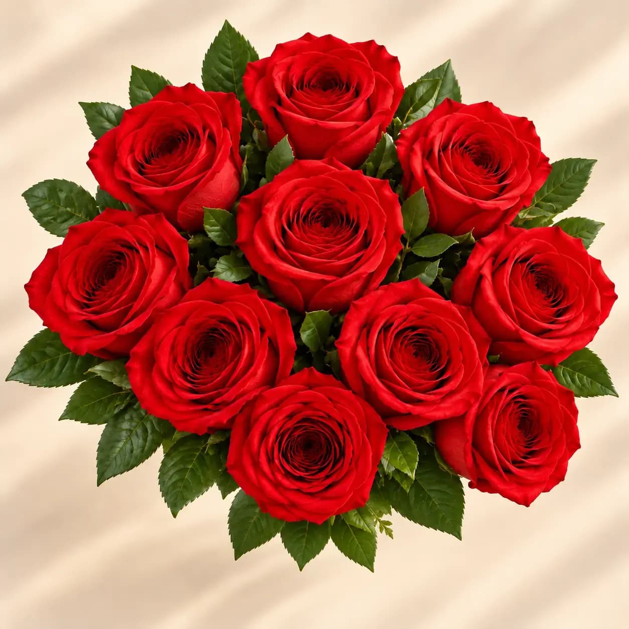 10 Red Roses Bouquet Style